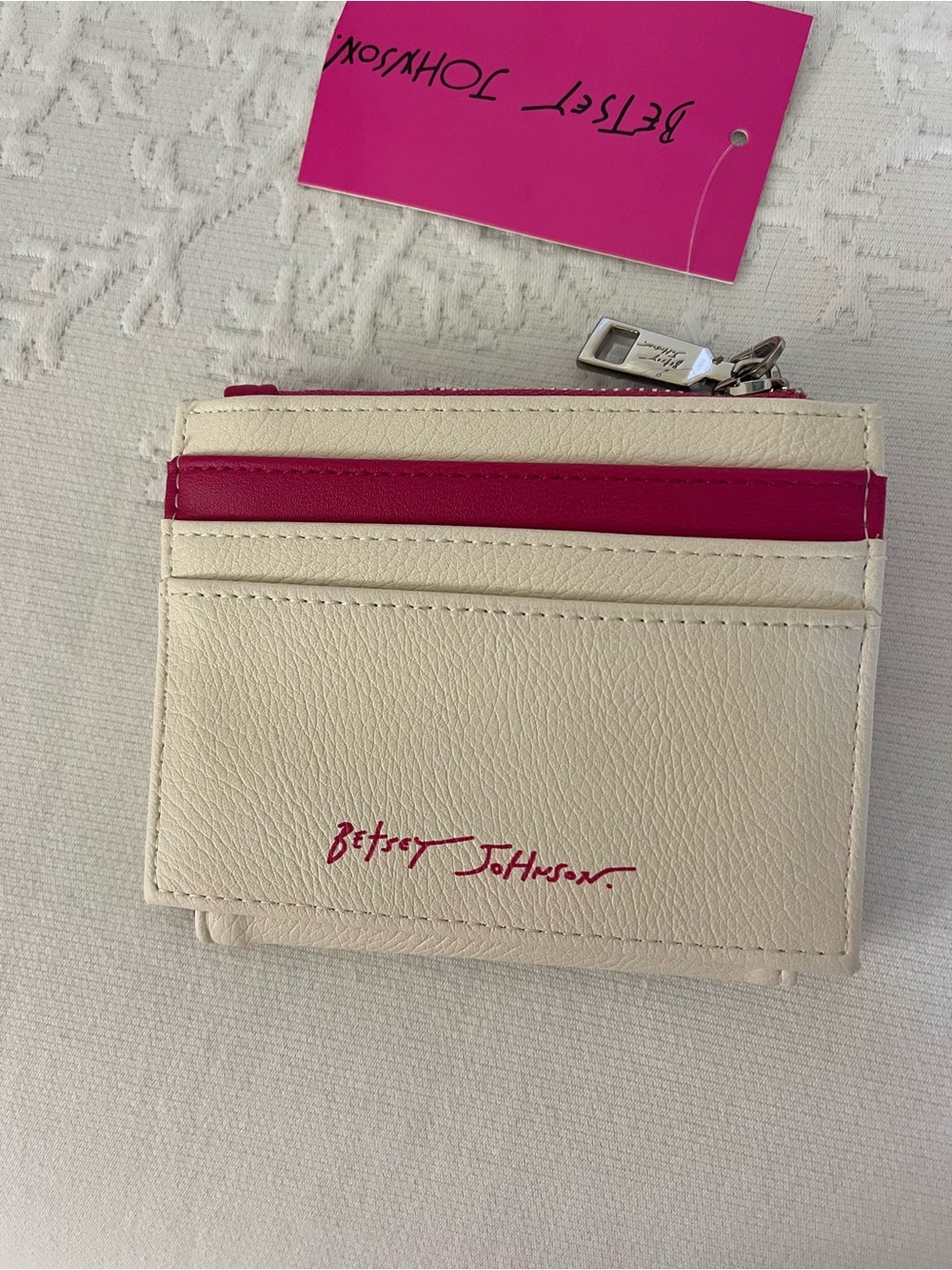 Betsey Johnson Baseball Themed Women's Bifold Wallet - Picture 3 of 5